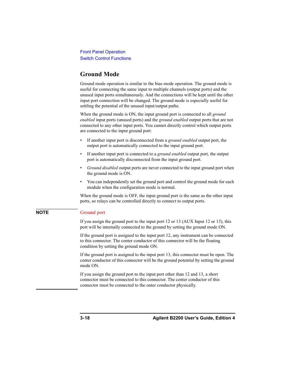 Ground mode | Agilent Technologies Agilent B2201A User Manual | Page 80 / 230