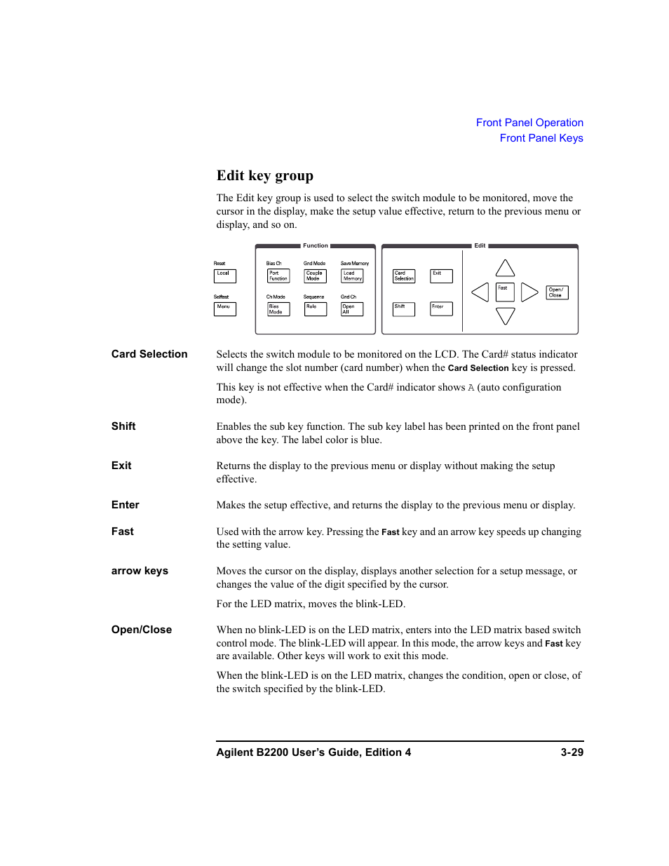 Edit key group | Agilent Technologies Agilent B2201A User Manual | Page 91 / 230