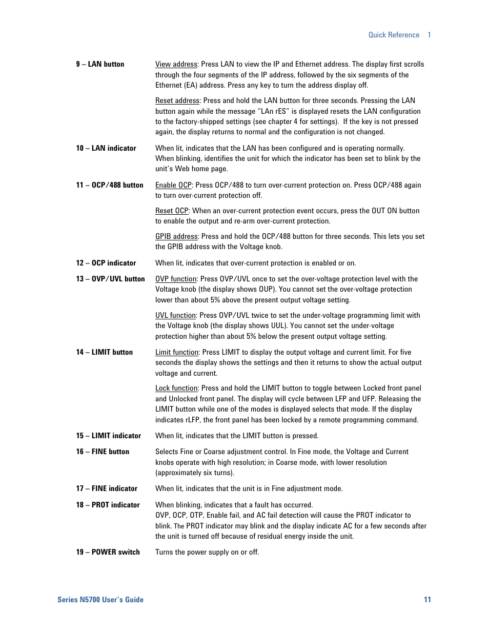 Agilent Technologies System DC N5700 User Manual | Page 11 / 132