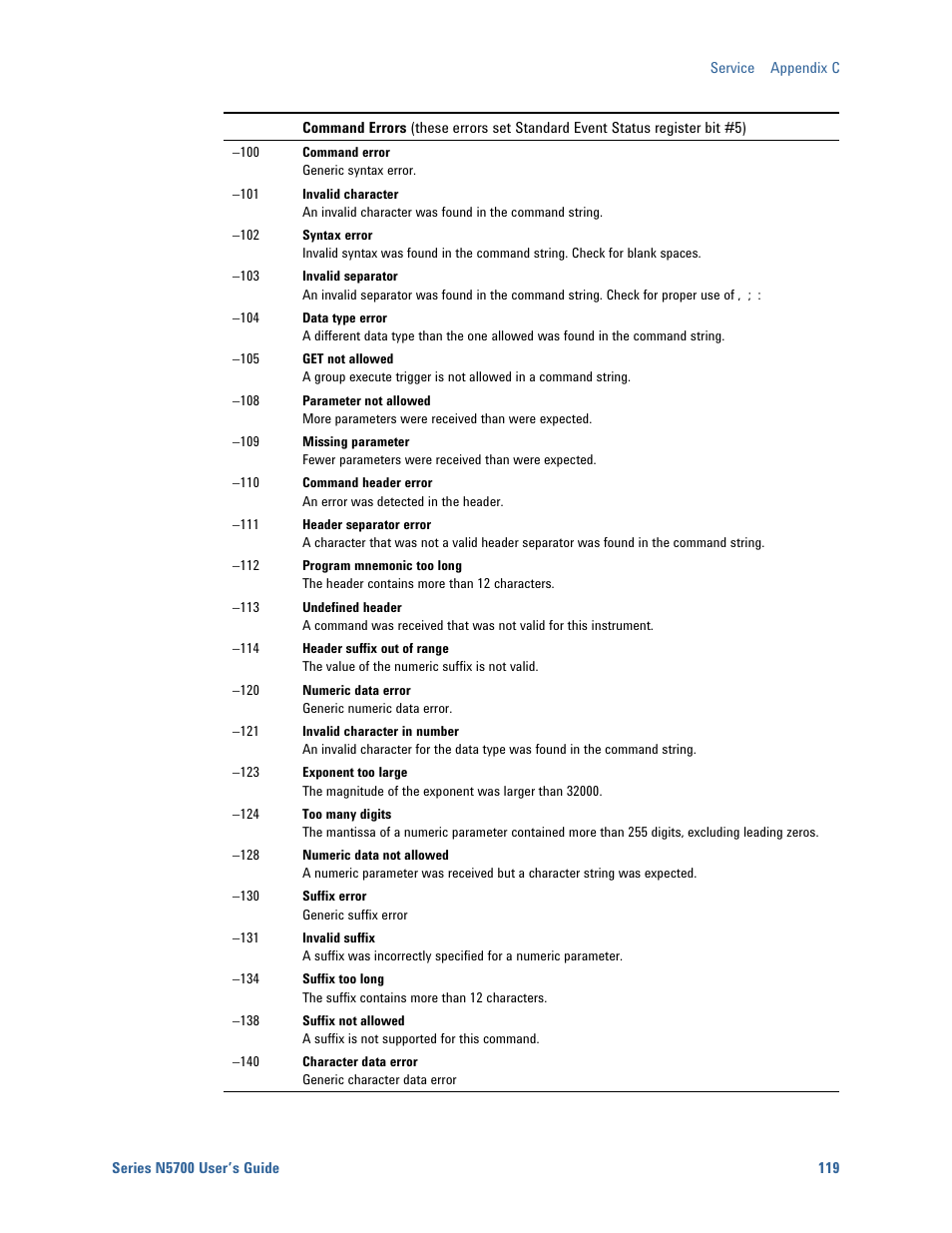 Agilent Technologies System DC N5700 User Manual | Page 119 / 132