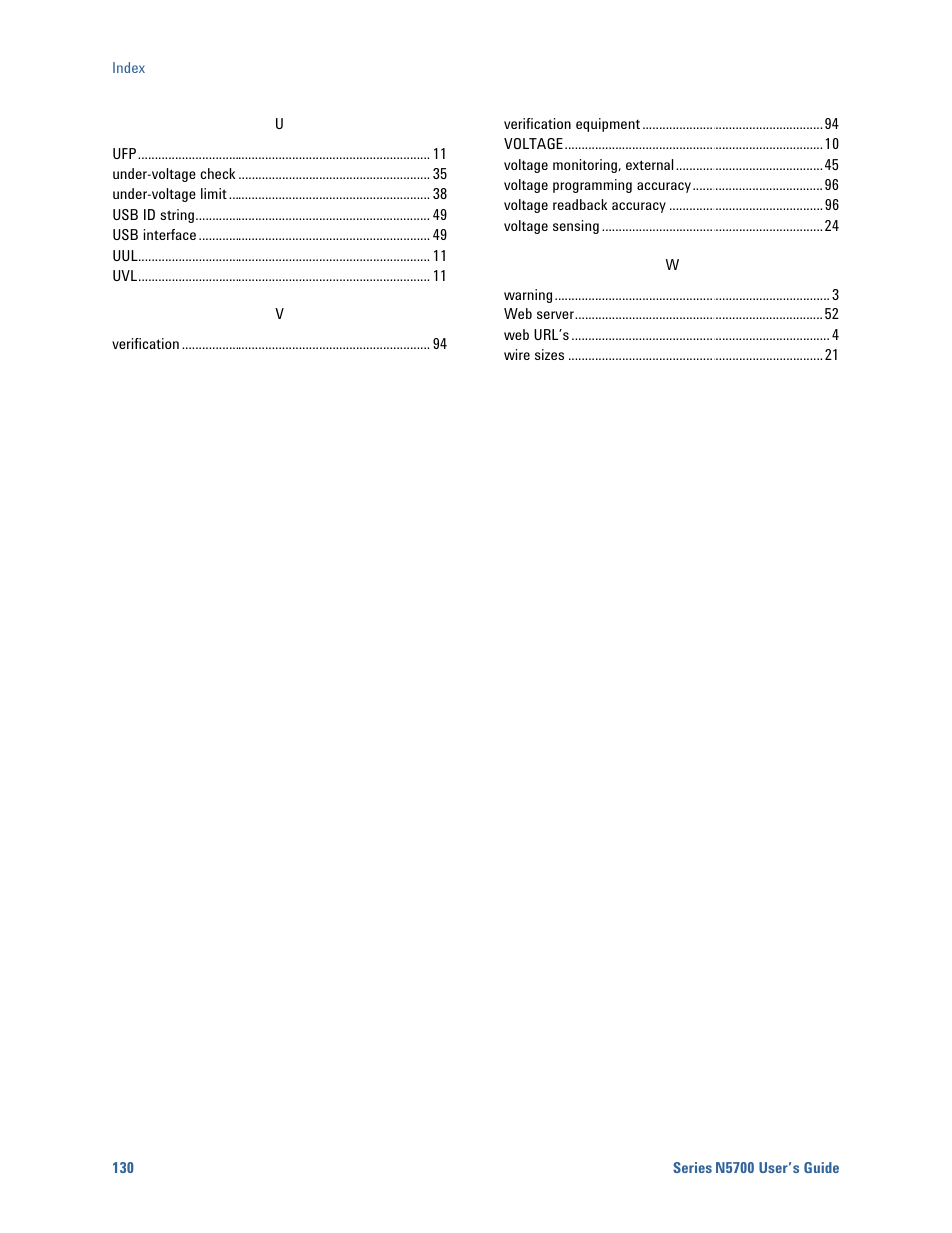 Agilent Technologies System DC N5700 User Manual | Page 130 / 132