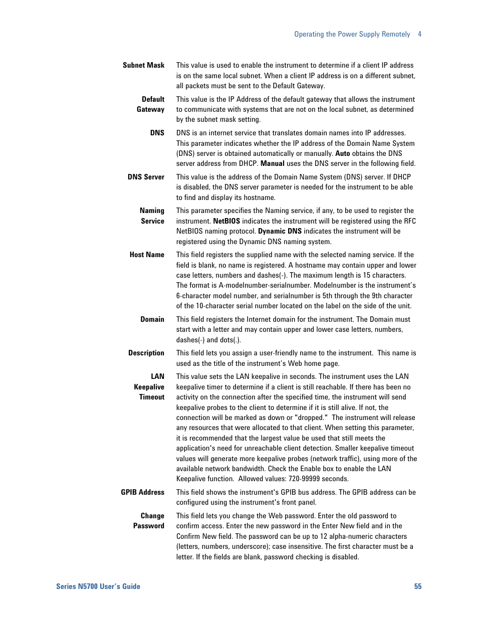 Agilent Technologies System DC N5700 User Manual | Page 55 / 132