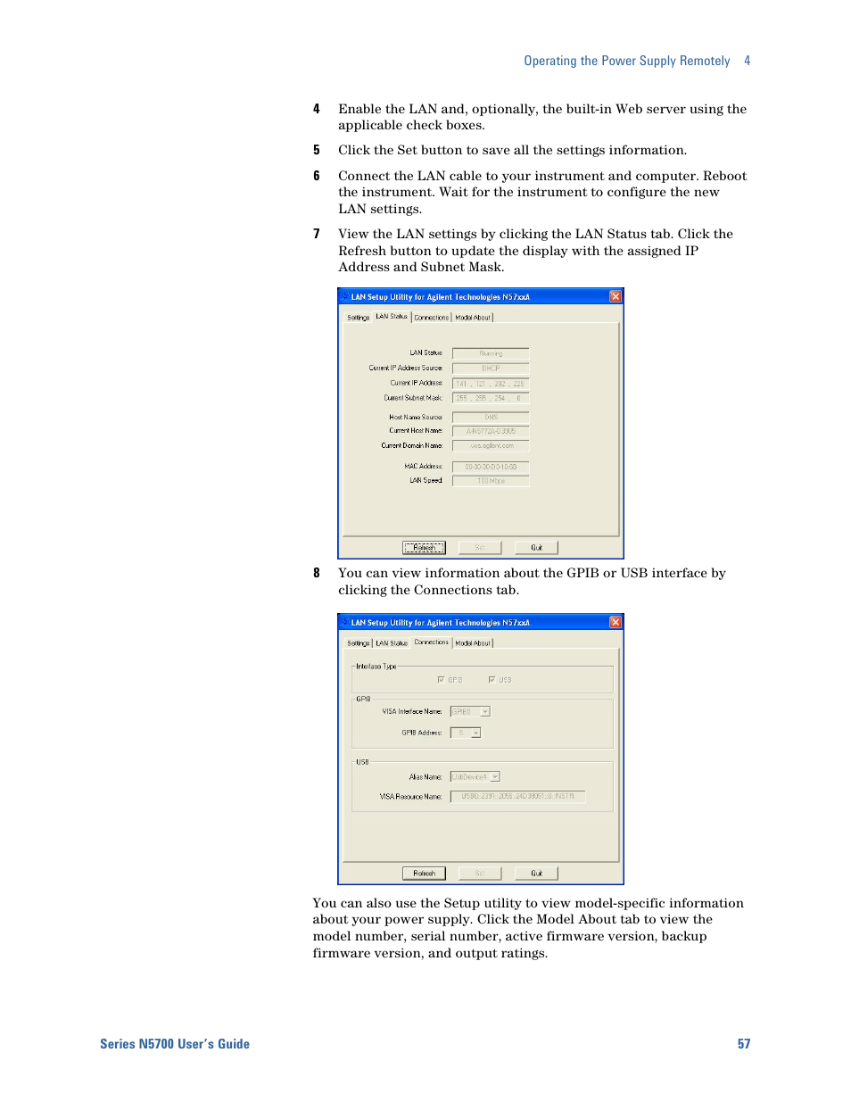 Agilent Technologies System DC N5700 User Manual | Page 57 / 132