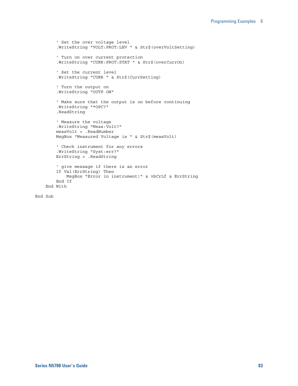 Agilent Technologies System DC N5700 User Manual | Page 83 / 132