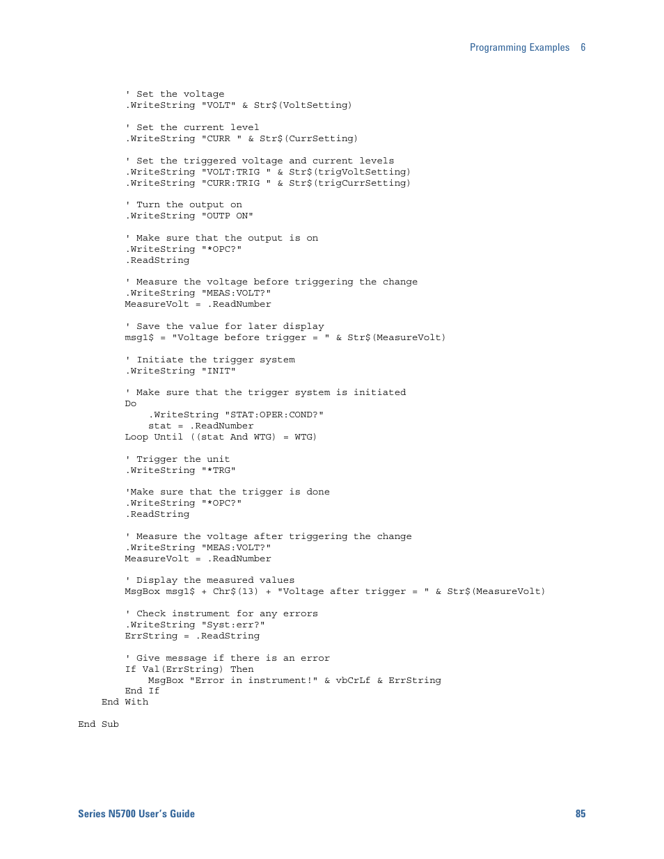 Agilent Technologies System DC N5700 User Manual | Page 85 / 132