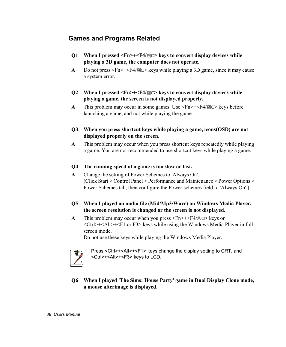 Games and programs related | Samsung NV30CH0Q0B User Manual | Page 101 / 119