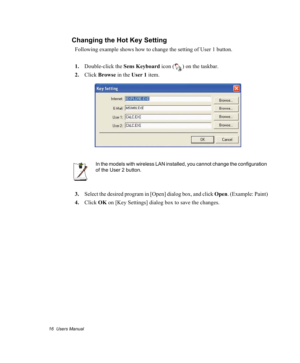 Changing the hot key setting | Samsung NV30CH0Q0B User Manual | Page 29 / 119