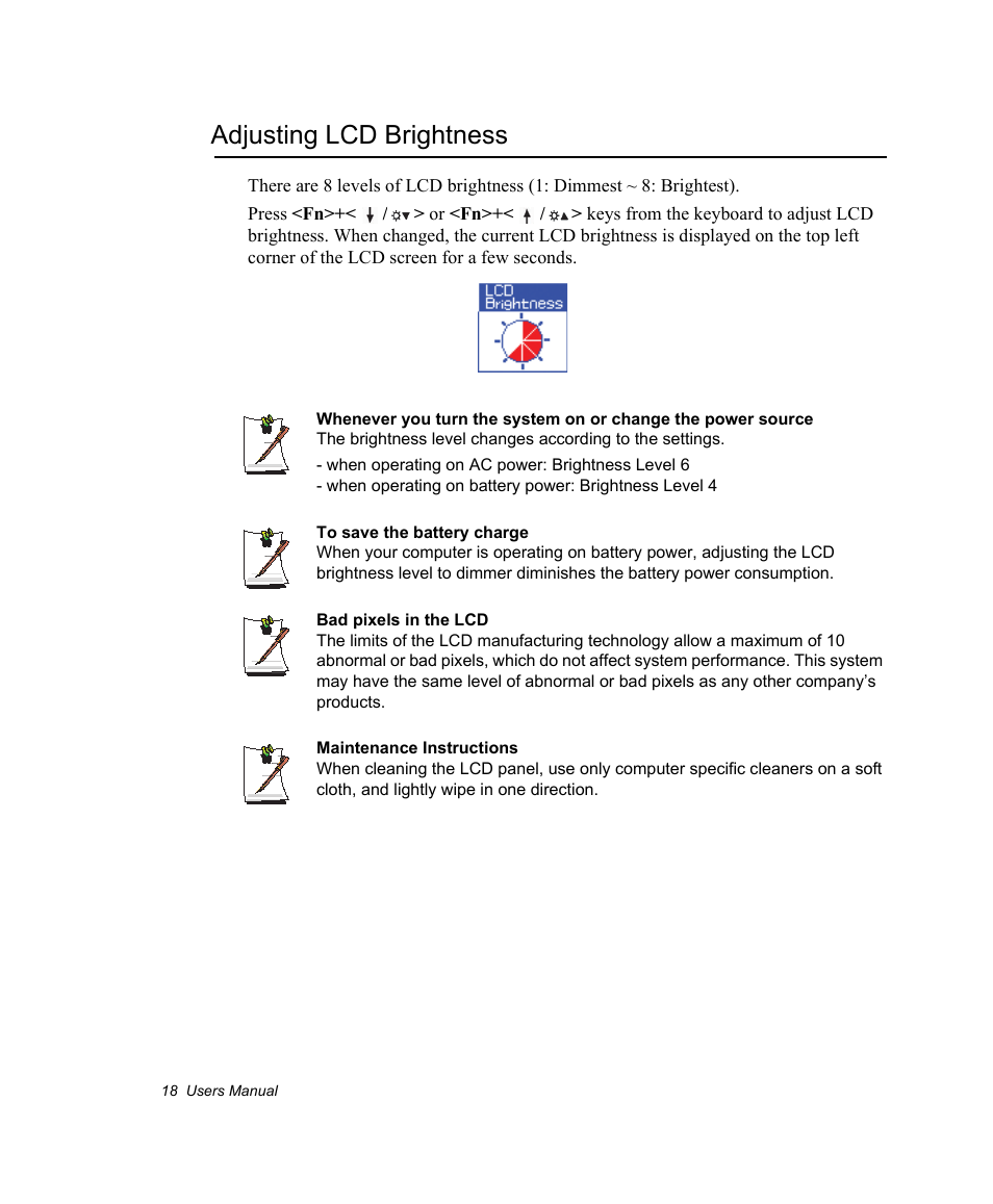 Adjusting lcd brightness | Samsung NV30CH0Q0B User Manual | Page 31 / 119