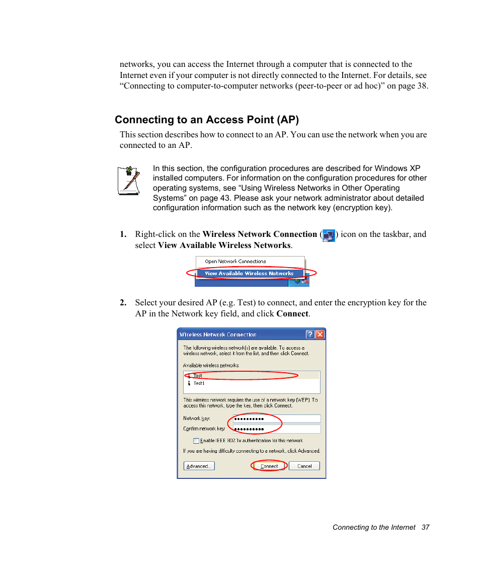Connecting to an access point (ap) | Samsung NV30CH0Q0B User Manual | Page 50 / 119