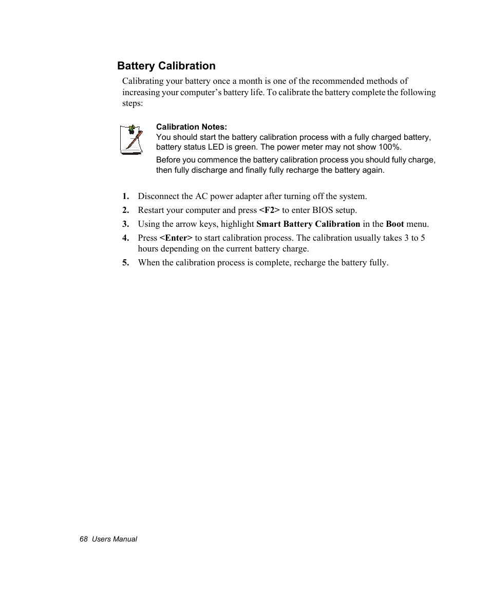 Battery calibration | Samsung NV30CH0Q0B User Manual | Page 81 / 119