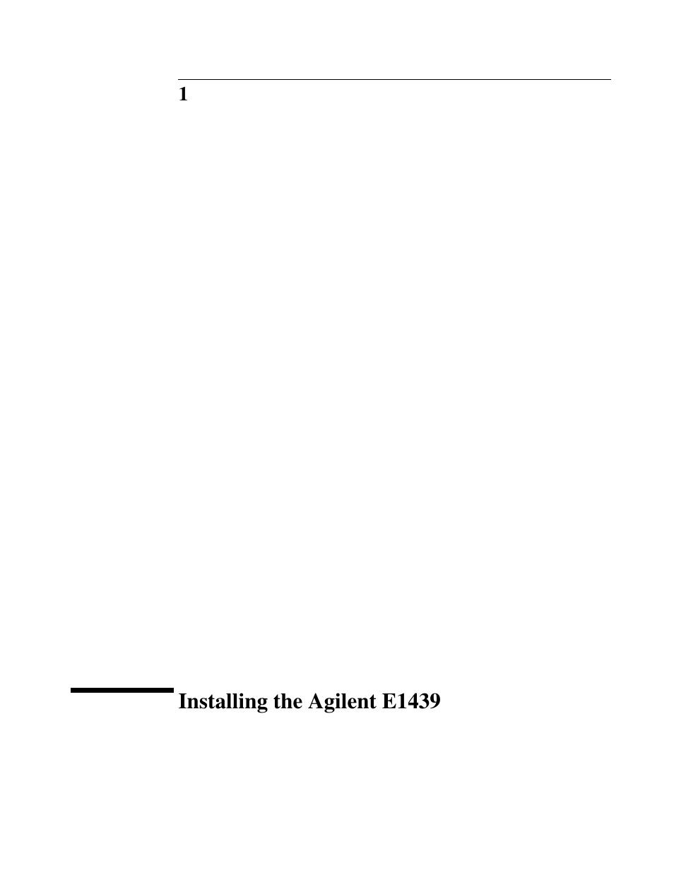 Installing the agilente1439, Installing the agilent e1439 | Agilent Technologies VXI E1439 User Manual | Page 11 / 246