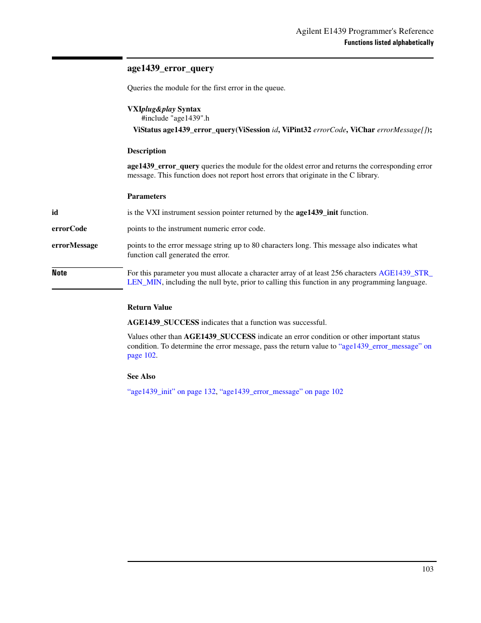Age1439_error_query | Agilent Technologies VXI E1439 User Manual | Page 113 / 246