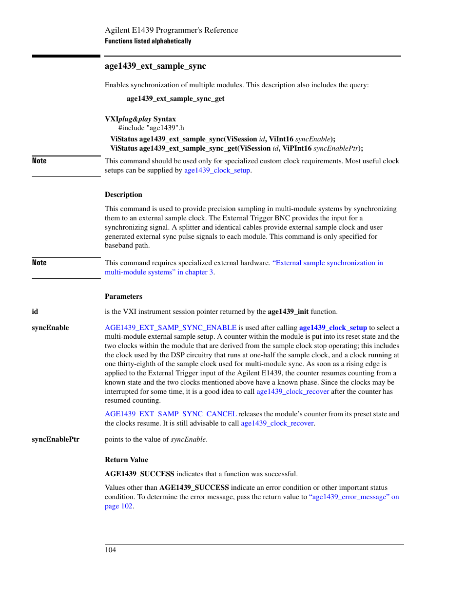 Age1439_ext_sample_sync | Agilent Technologies VXI E1439 User Manual | Page 114 / 246