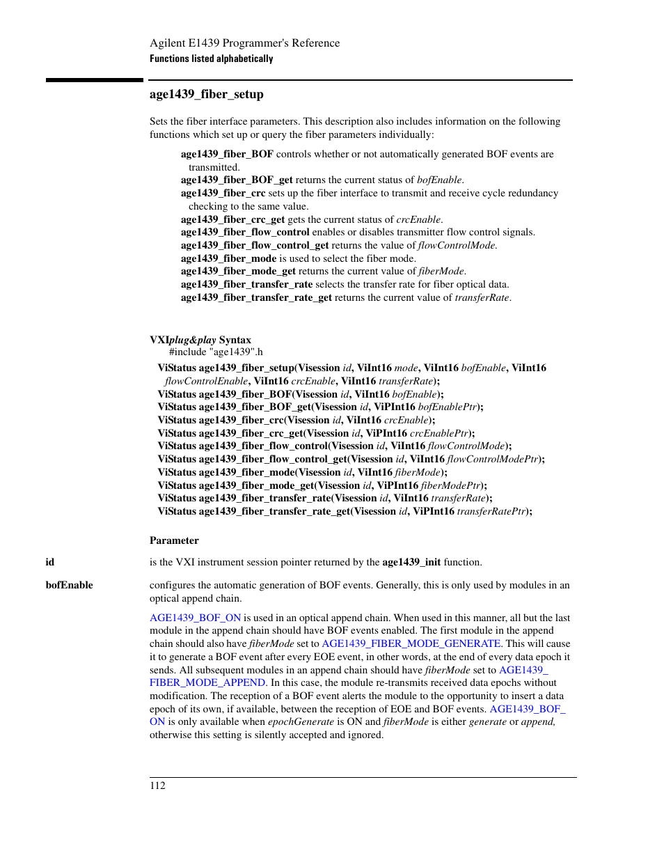 Age1439_fiber_setup, F_get, R_mode | Agilent Technologies VXI E1439 User Manual | Page 122 / 246