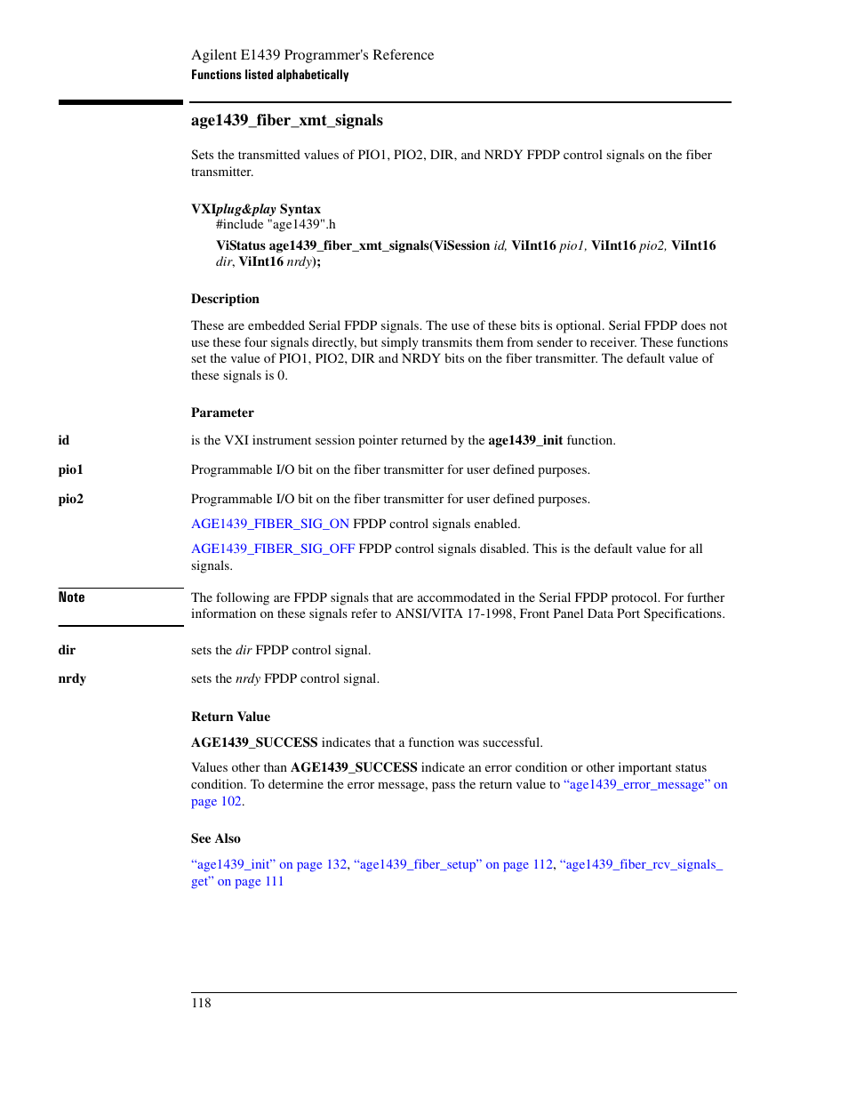 Age1439_fiber_xmt_signals | Agilent Technologies VXI E1439 User Manual | Page 128 / 246