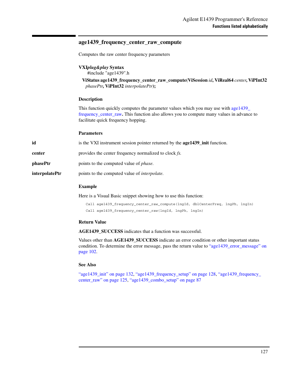 Age1439_frequency_center_raw_compute, Age1439_frequency | Agilent Technologies VXI E1439 User Manual | Page 137 / 246