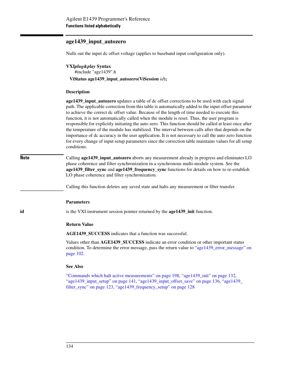 Age1439_input_autozero | Agilent Technologies VXI E1439 User Manual | Page 144 / 246