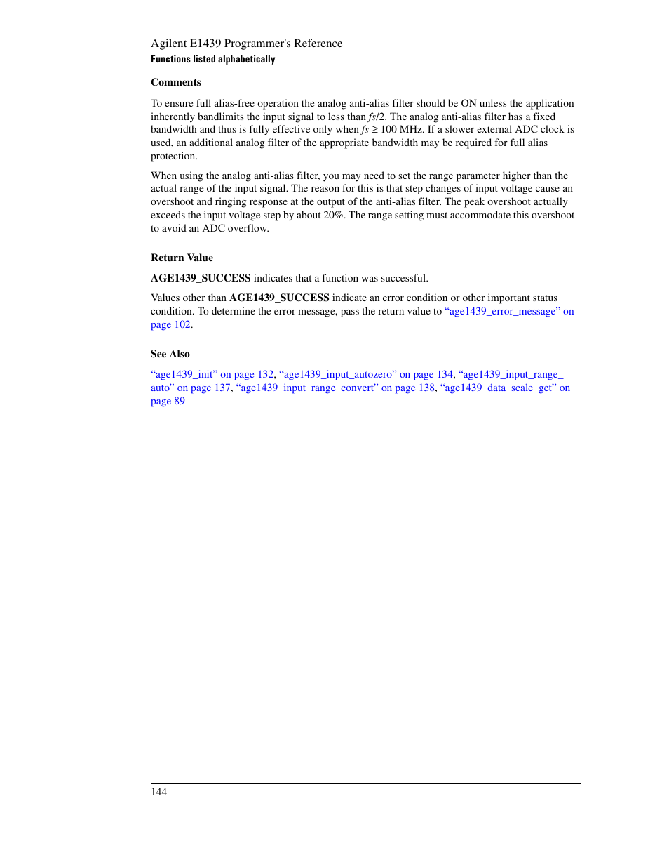 Agilent Technologies VXI E1439 User Manual | Page 154 / 246
