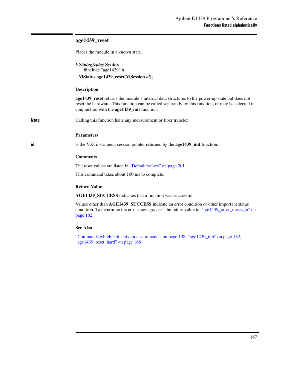 Age1439_reset | Agilent Technologies VXI E1439 User Manual | Page 177 / 246