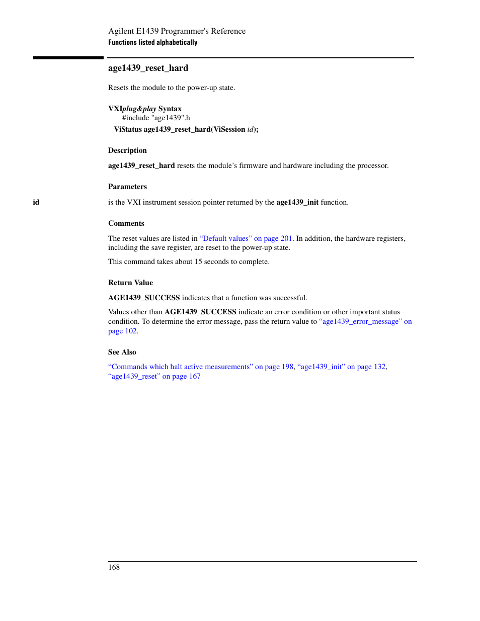 Age1439_reset_hard | Agilent Technologies VXI E1439 User Manual | Page 178 / 246