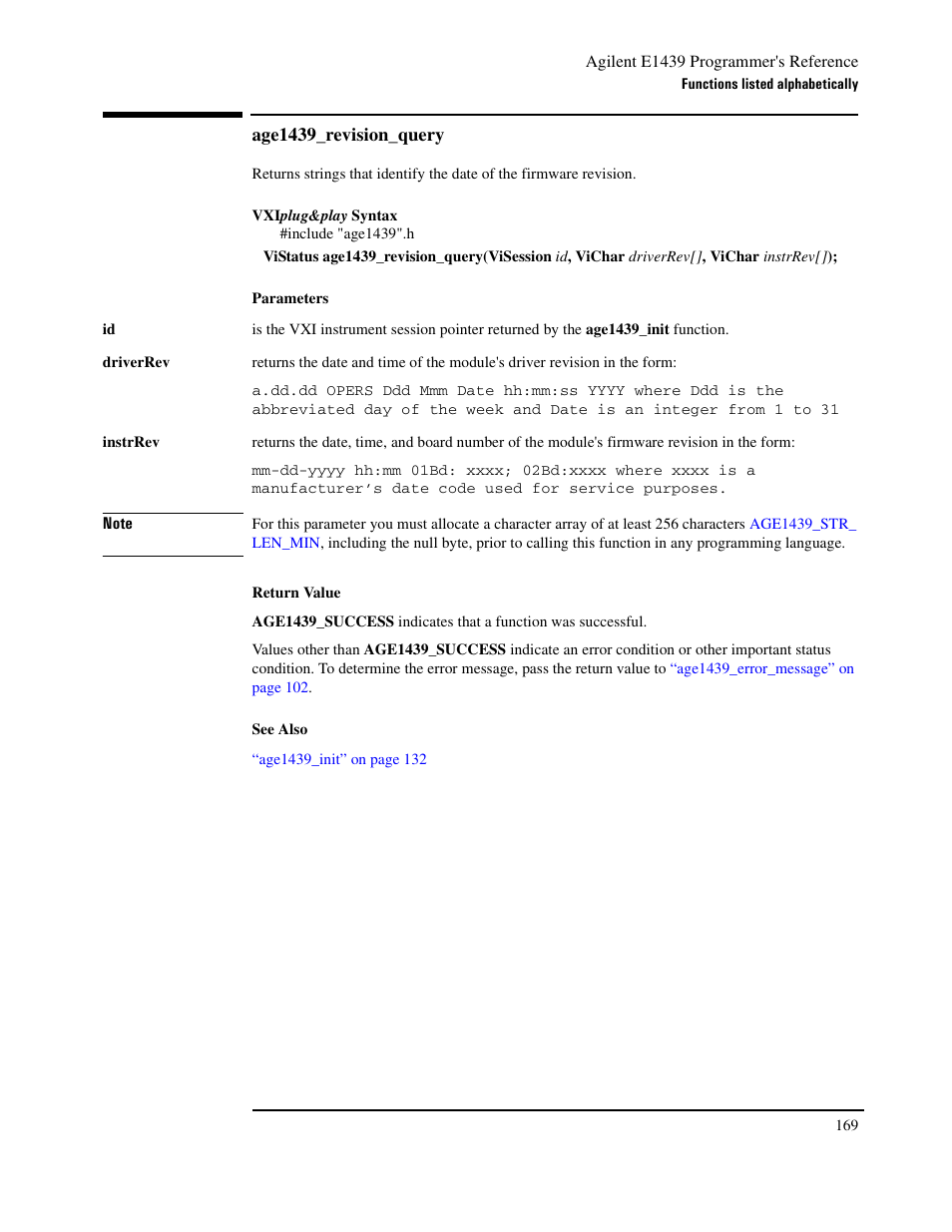 Age1439_revision_query | Agilent Technologies VXI E1439 User Manual | Page 179 / 246