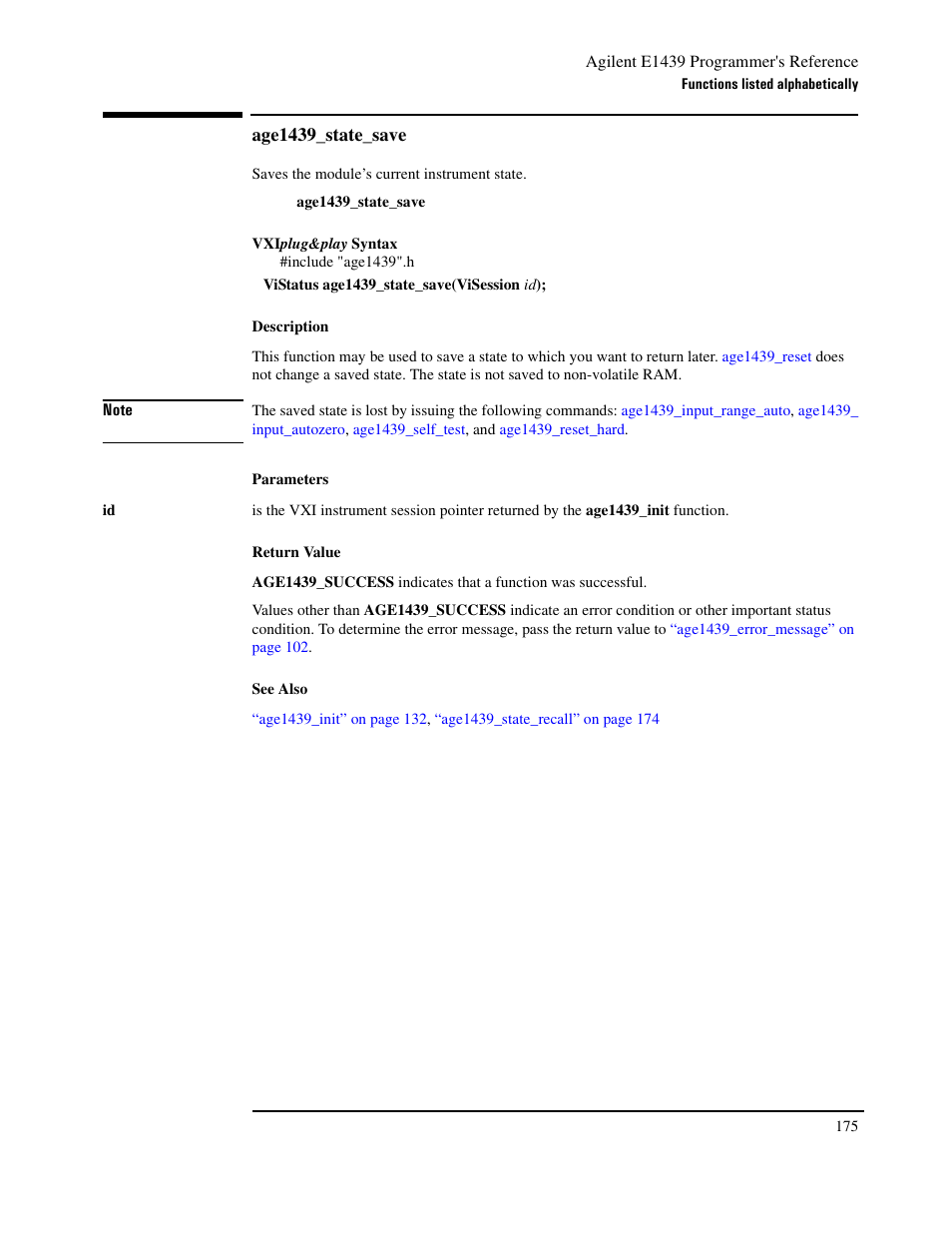 Age1439_state_save | Agilent Technologies VXI E1439 User Manual | Page 185 / 246