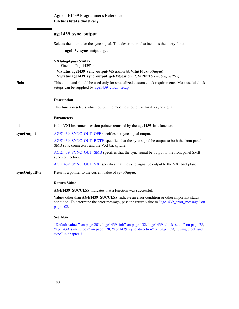 Age1439_sync_output | Agilent Technologies VXI E1439 User Manual | Page 190 / 246