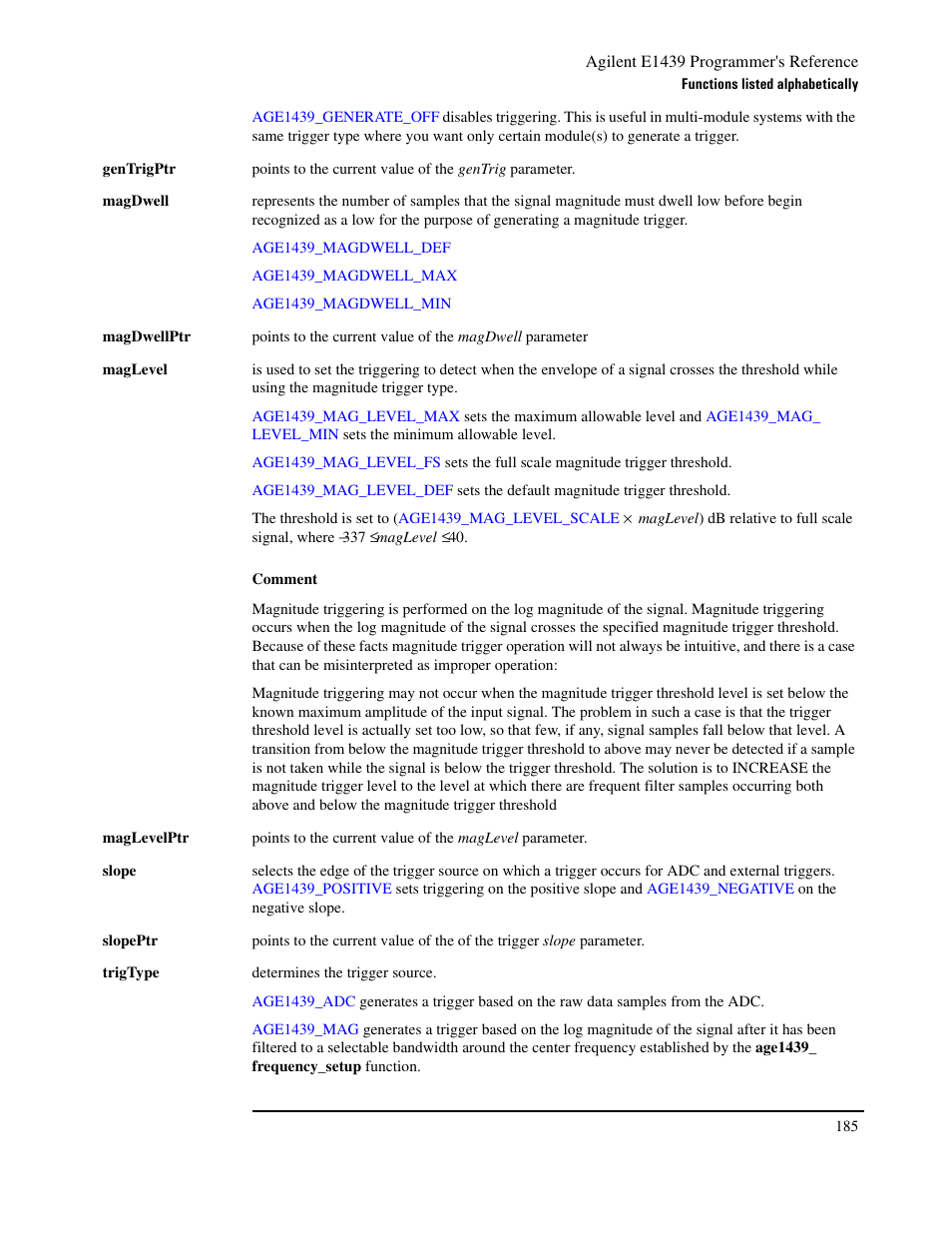 Agilent Technologies VXI E1439 User Manual | Page 195 / 246