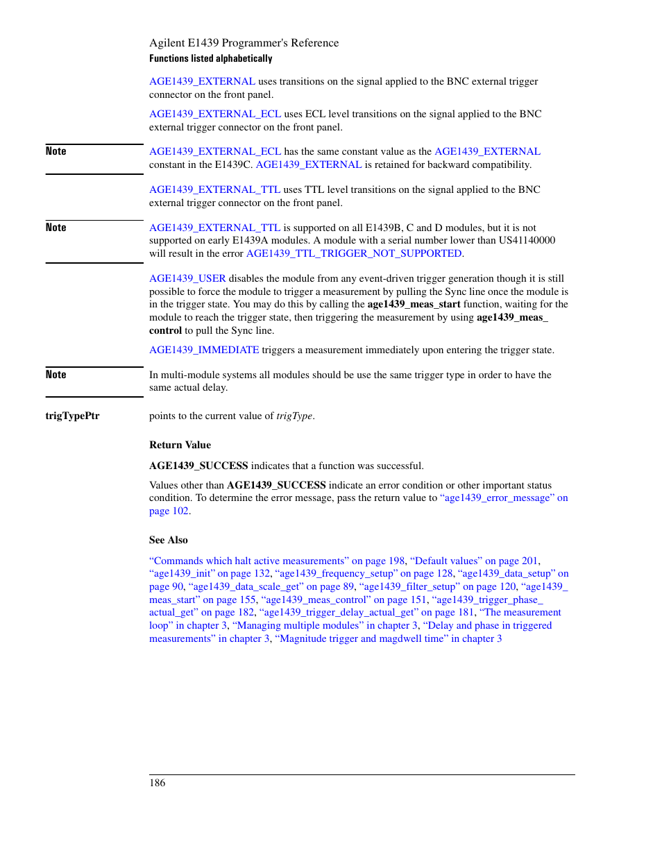 Agilent Technologies VXI E1439 User Manual | Page 196 / 246