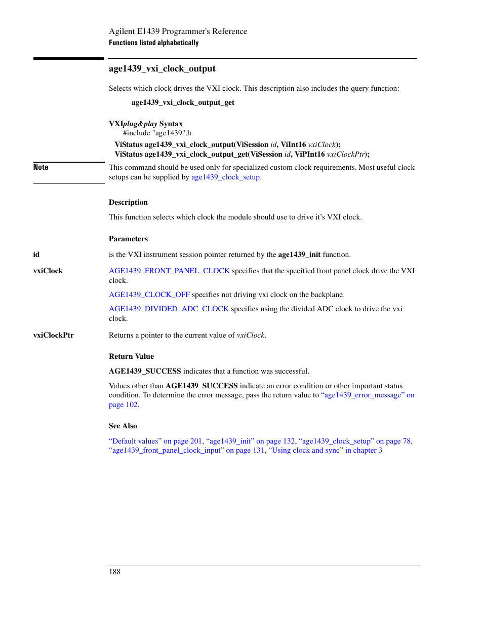 Age1439_vxi_clock_output | Agilent Technologies VXI E1439 User Manual | Page 198 / 246