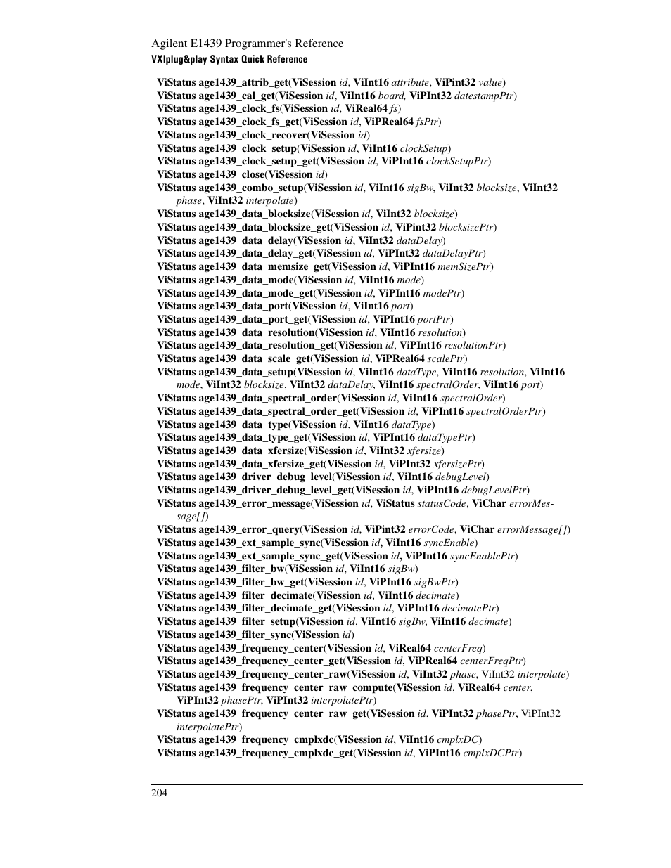 Agilent Technologies VXI E1439 User Manual | Page 214 / 246