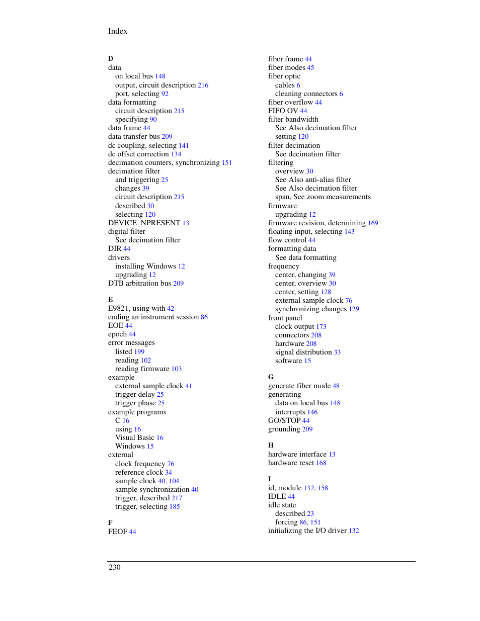 Agilent Technologies VXI E1439 User Manual | Page 240 / 246