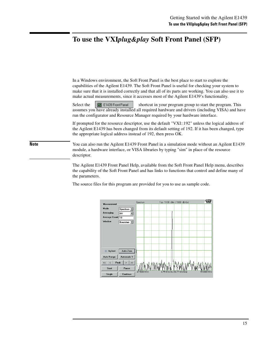 To use the vxiplug&play soft front panel (sfp), To use the vxi | Agilent Technologies VXI E1439 User Manual | Page 25 / 246