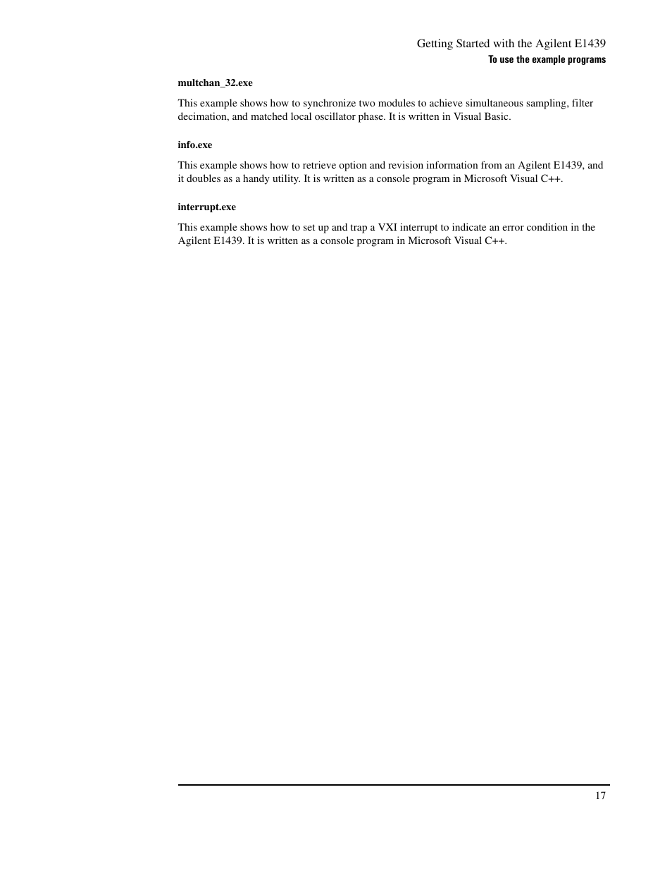 Agilent Technologies VXI E1439 User Manual | Page 27 / 246