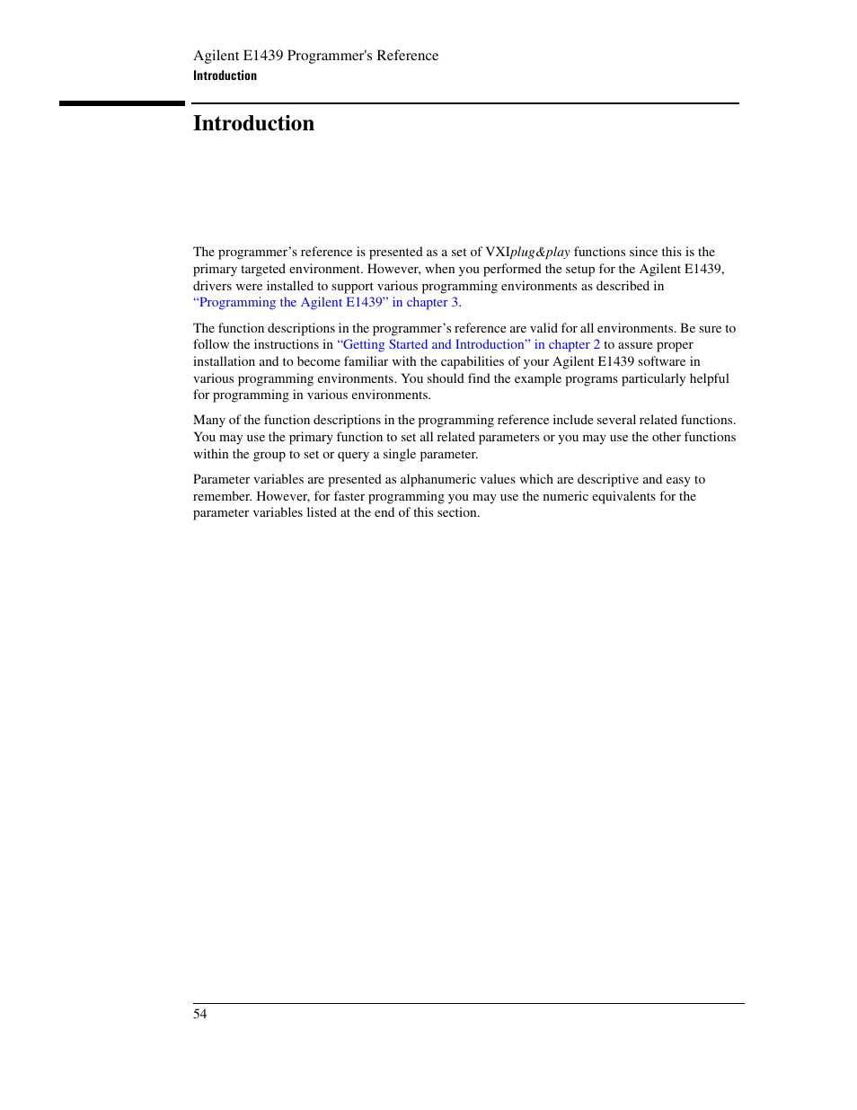 Introduction | Agilent Technologies VXI E1439 User Manual | Page 64 / 246