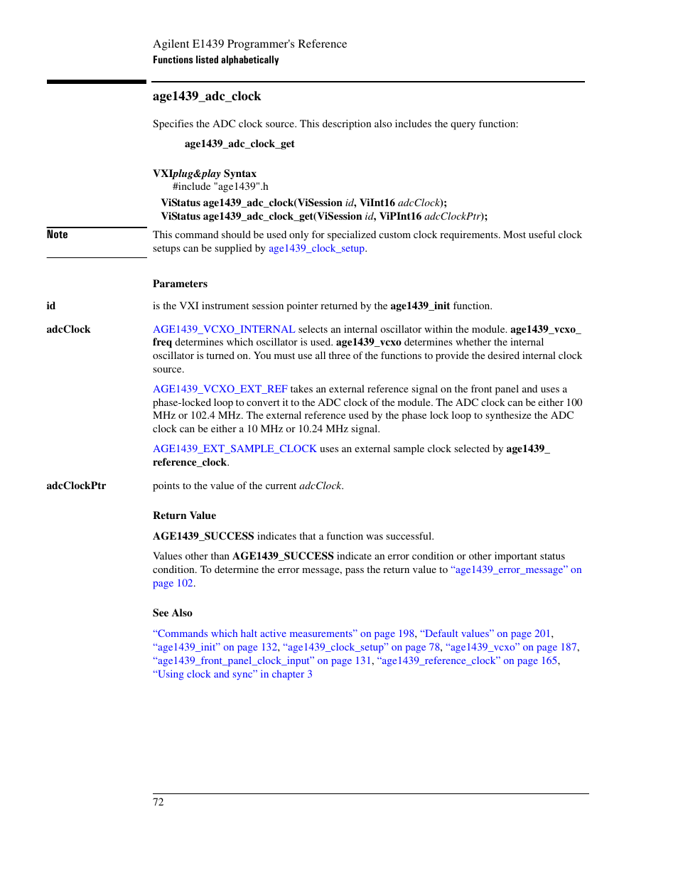 Age1439_adc_clock | Agilent Technologies VXI E1439 User Manual | Page 82 / 246