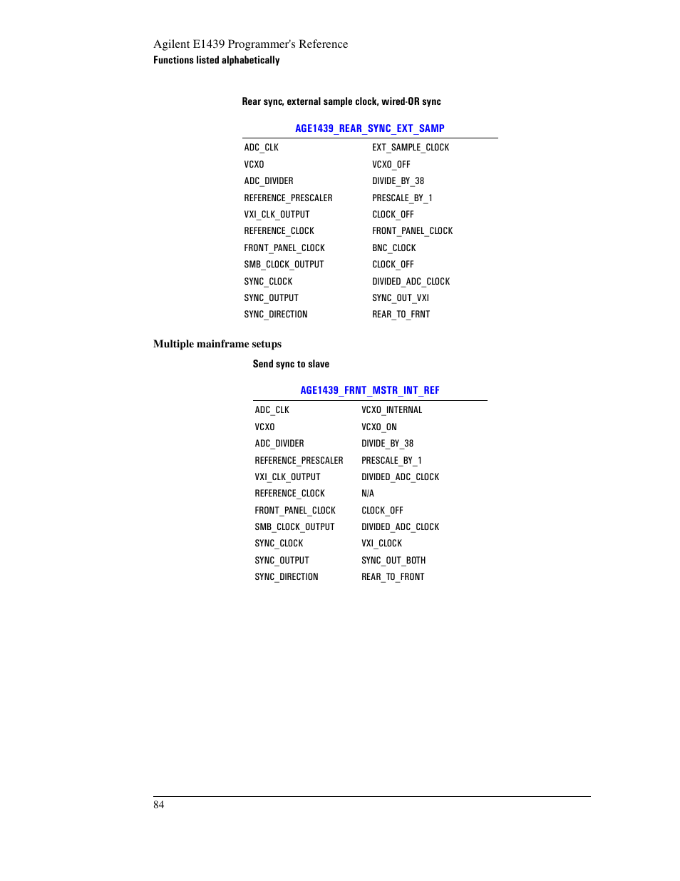 Send sync to | Agilent Technologies VXI E1439 User Manual | Page 94 / 246