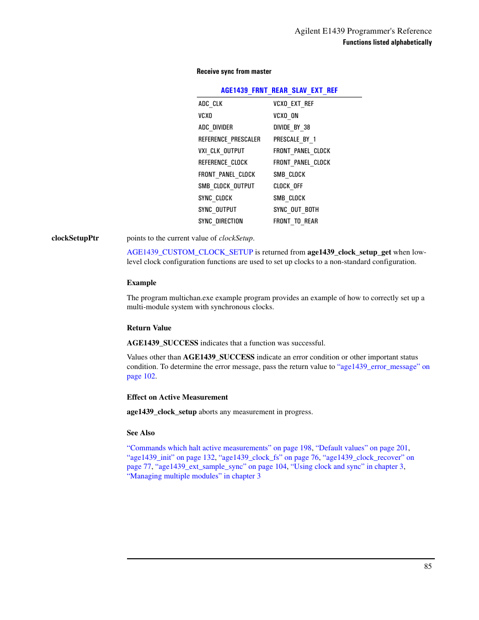 Receive sync | Agilent Technologies VXI E1439 User Manual | Page 95 / 246