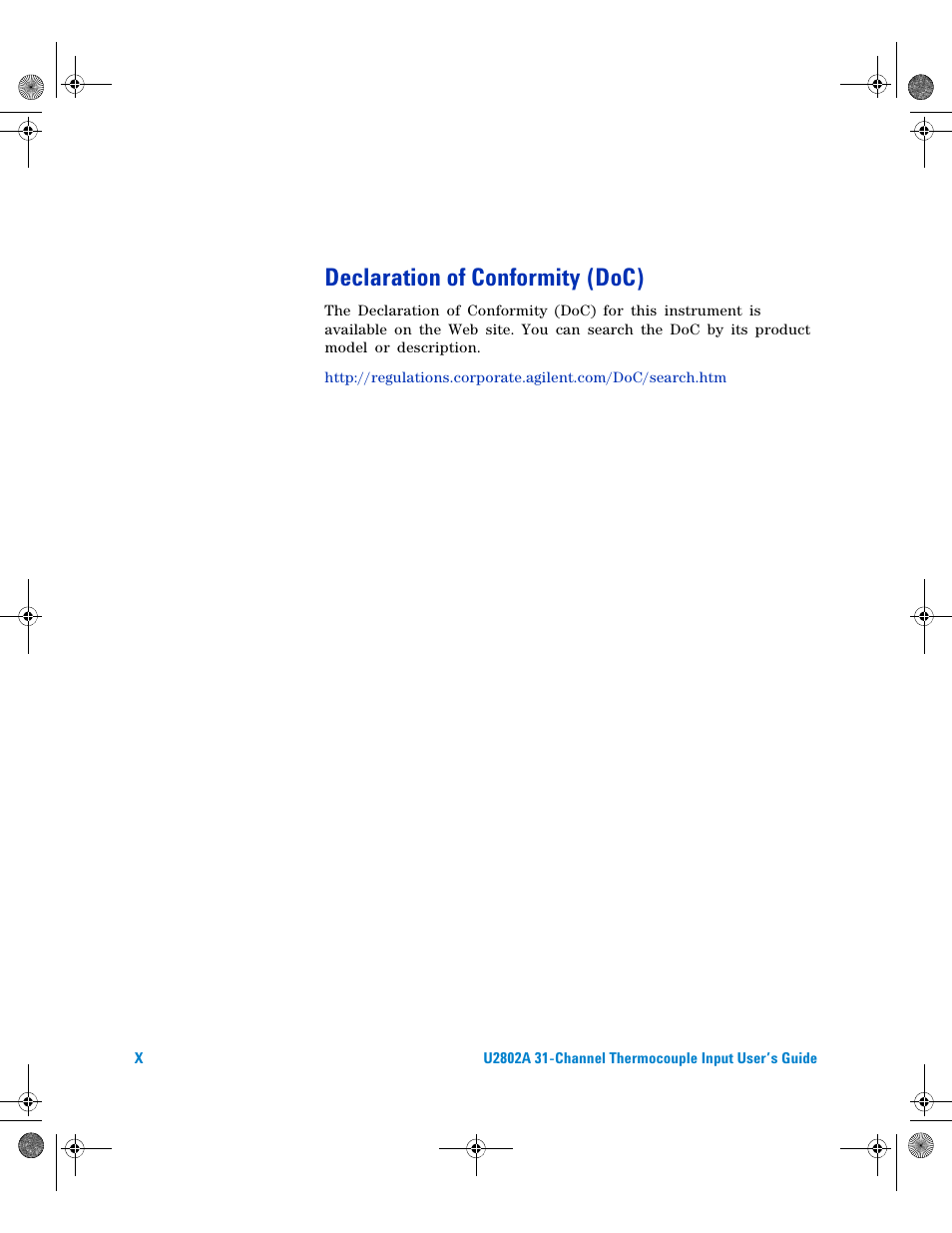 Declaration of conformity (doc) | Agilent Technologies U2802A User Manual | Page 10 / 67