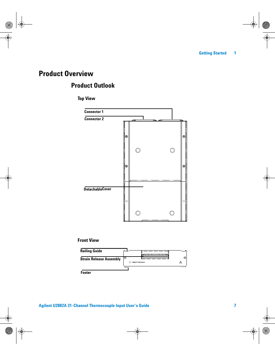 Product overview, Product outlook | Agilent Technologies U2802A User Manual | Page 17 / 67