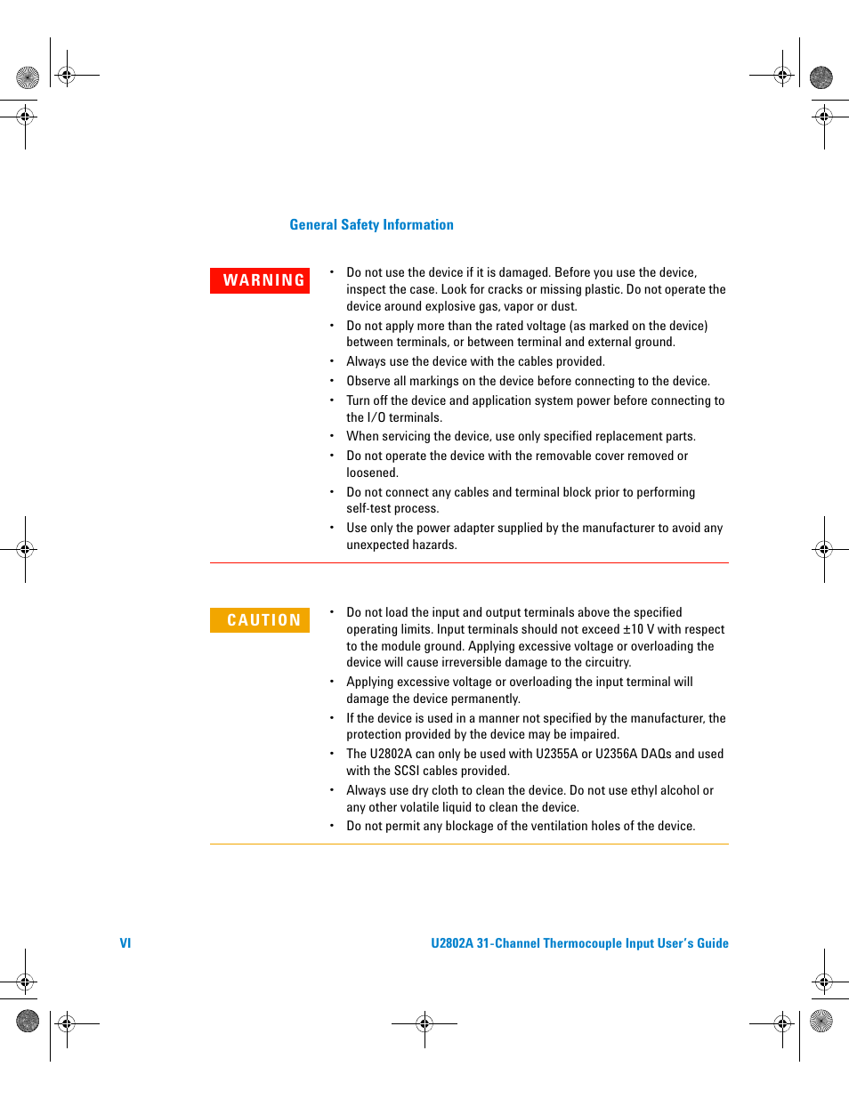 Agilent Technologies U2802A User Manual | Page 6 / 67