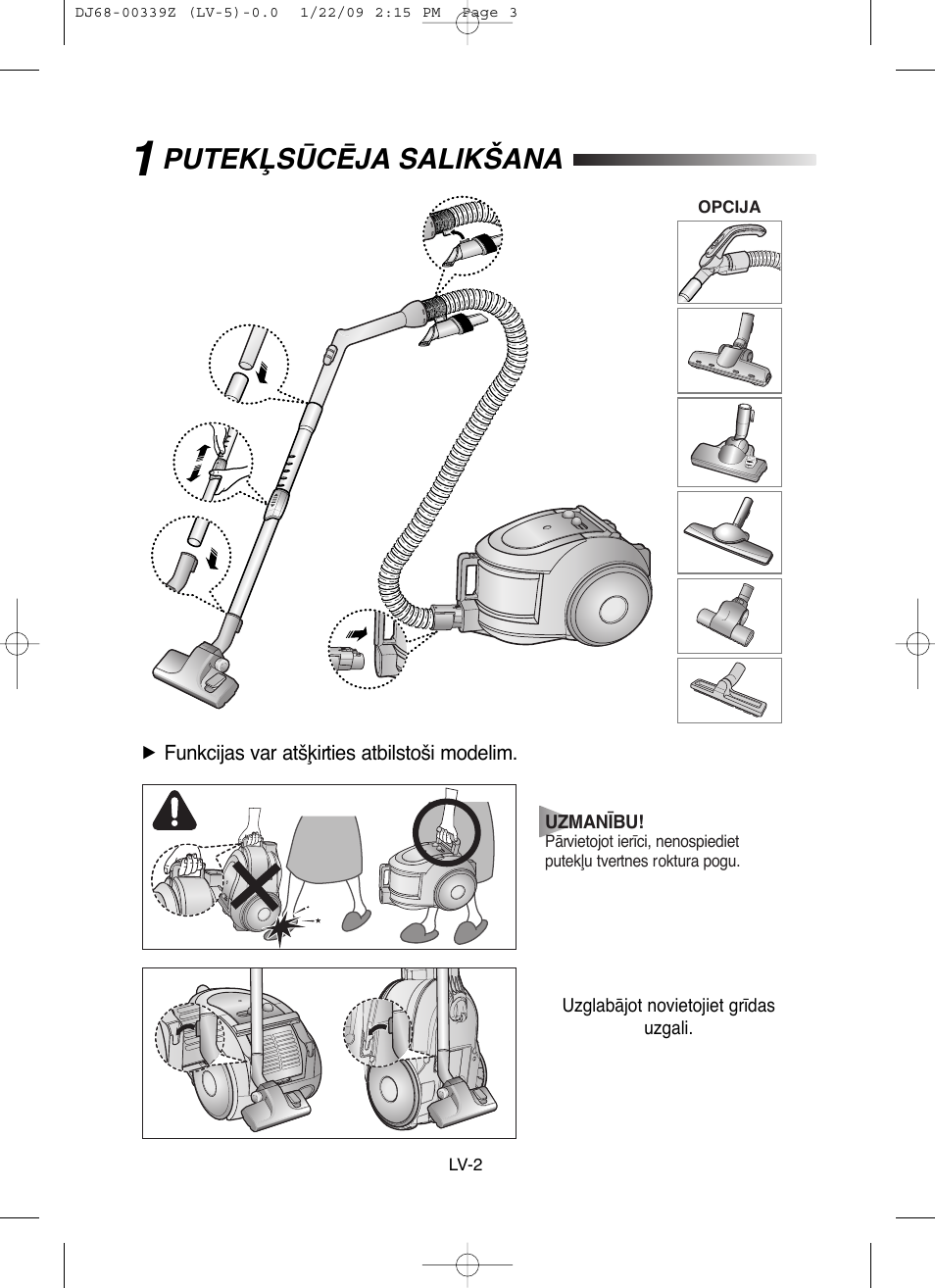 Putekπsìcîja salikšana | Samsung SC6540 User Manual | Page 47 / 56