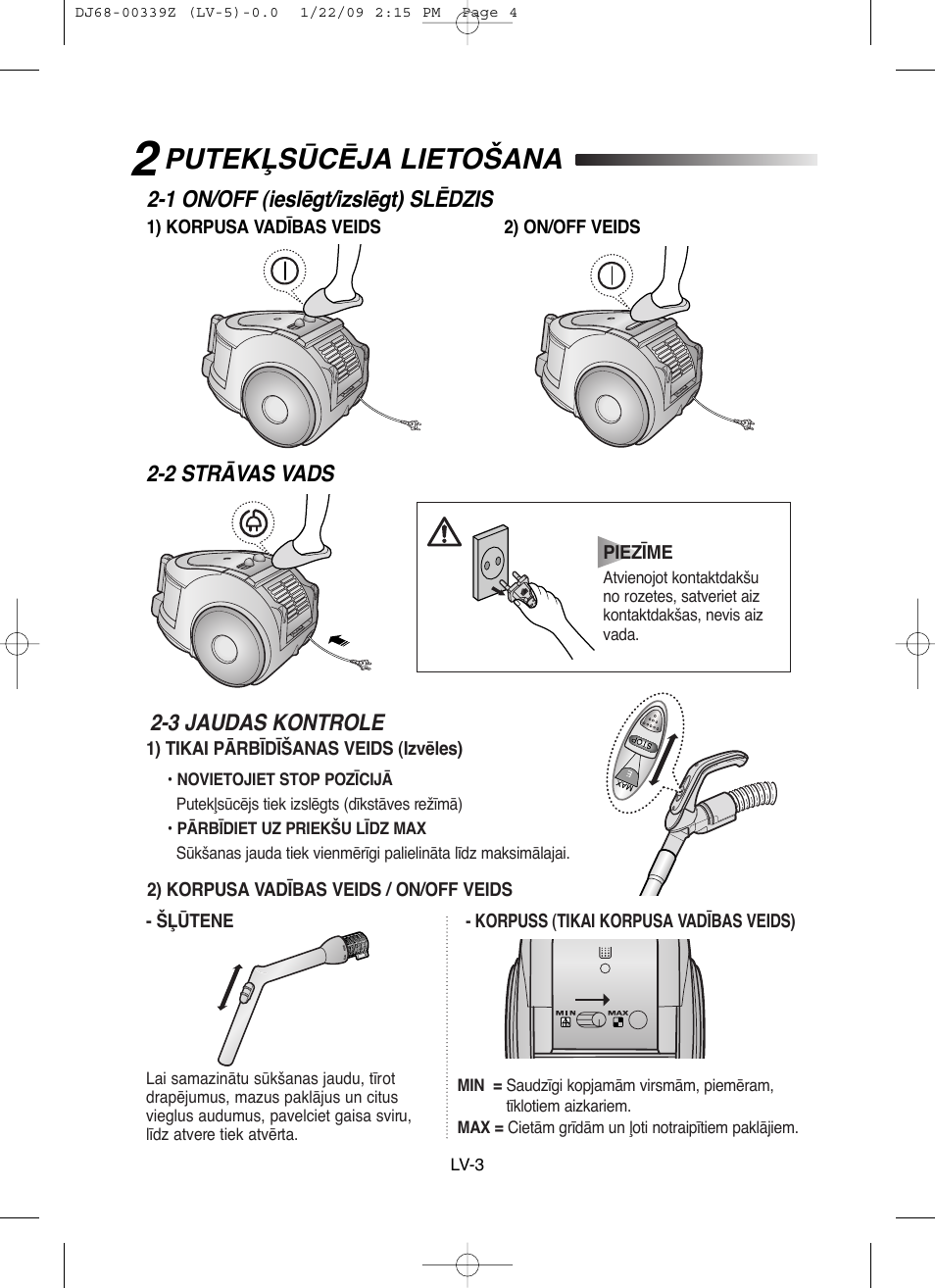 Putekπsìcîja lietošana | Samsung SC6540 User Manual | Page 48 / 56