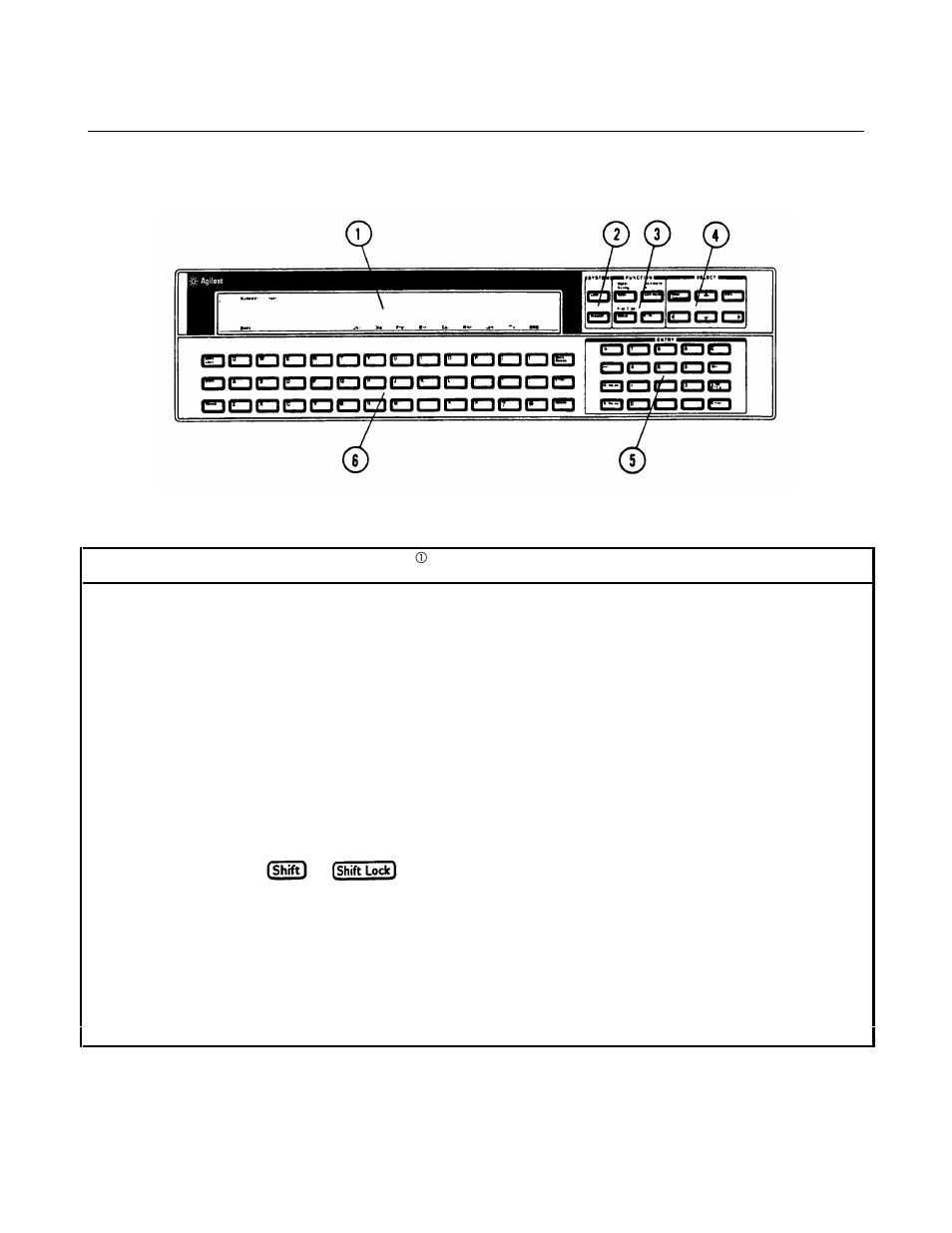 Keyboard description | Agilent Technologies 66001A User Manual | Page 42 / 55