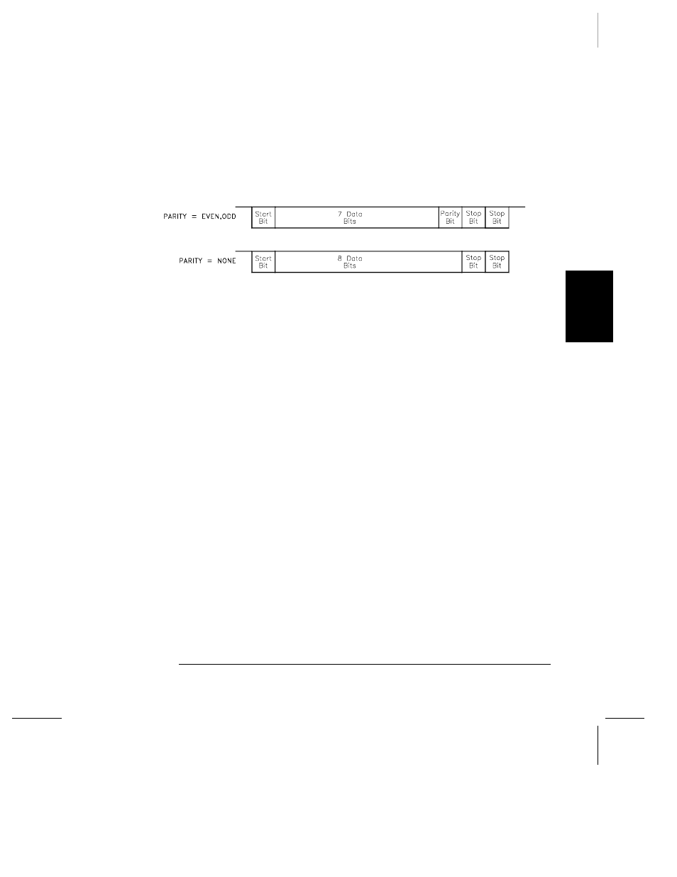 Rs-232 data frame format, Connection to a computer or terminal | Agilent Technologies 34401A User Manual | Page 155 / 242