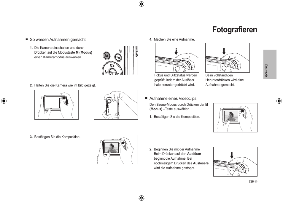 Fotograﬁeren | Samsung i8 User Manual | Page 29 / 112