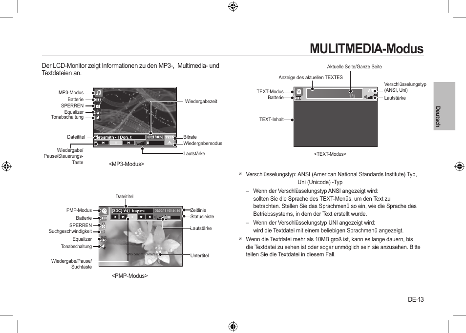 Mulitmedia-modus | Samsung i8 User Manual | Page 33 / 112