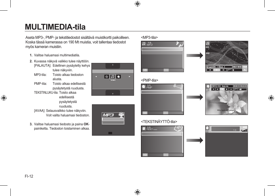 Multimedia-tila | Samsung i8 User Manual | Page 50 / 112
