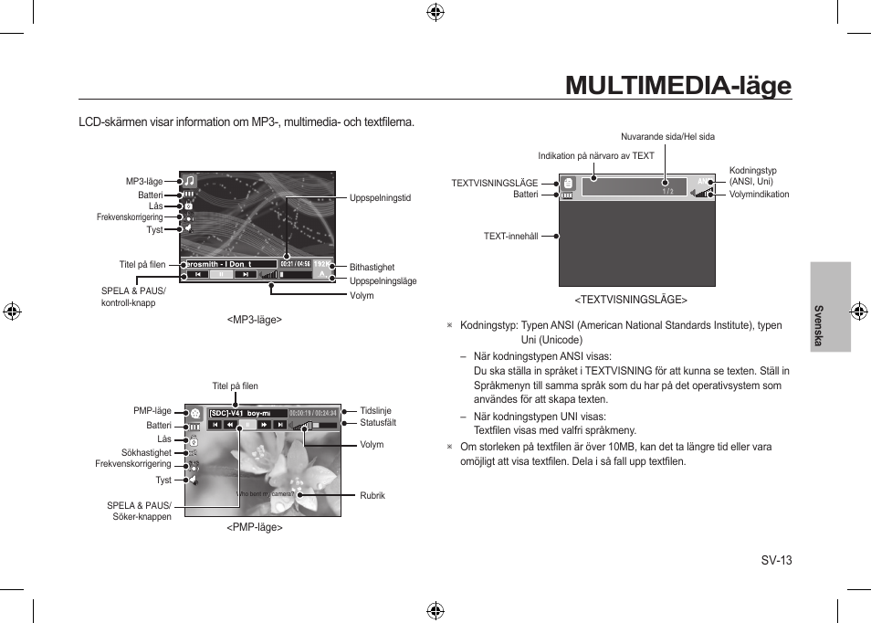 Multimedia-läge | Samsung i8 User Manual | Page 69 / 112