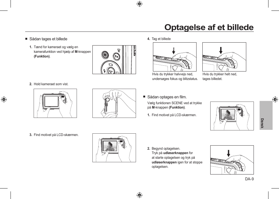 Optagelse af et billede | Samsung i8 User Manual | Page 83 / 112